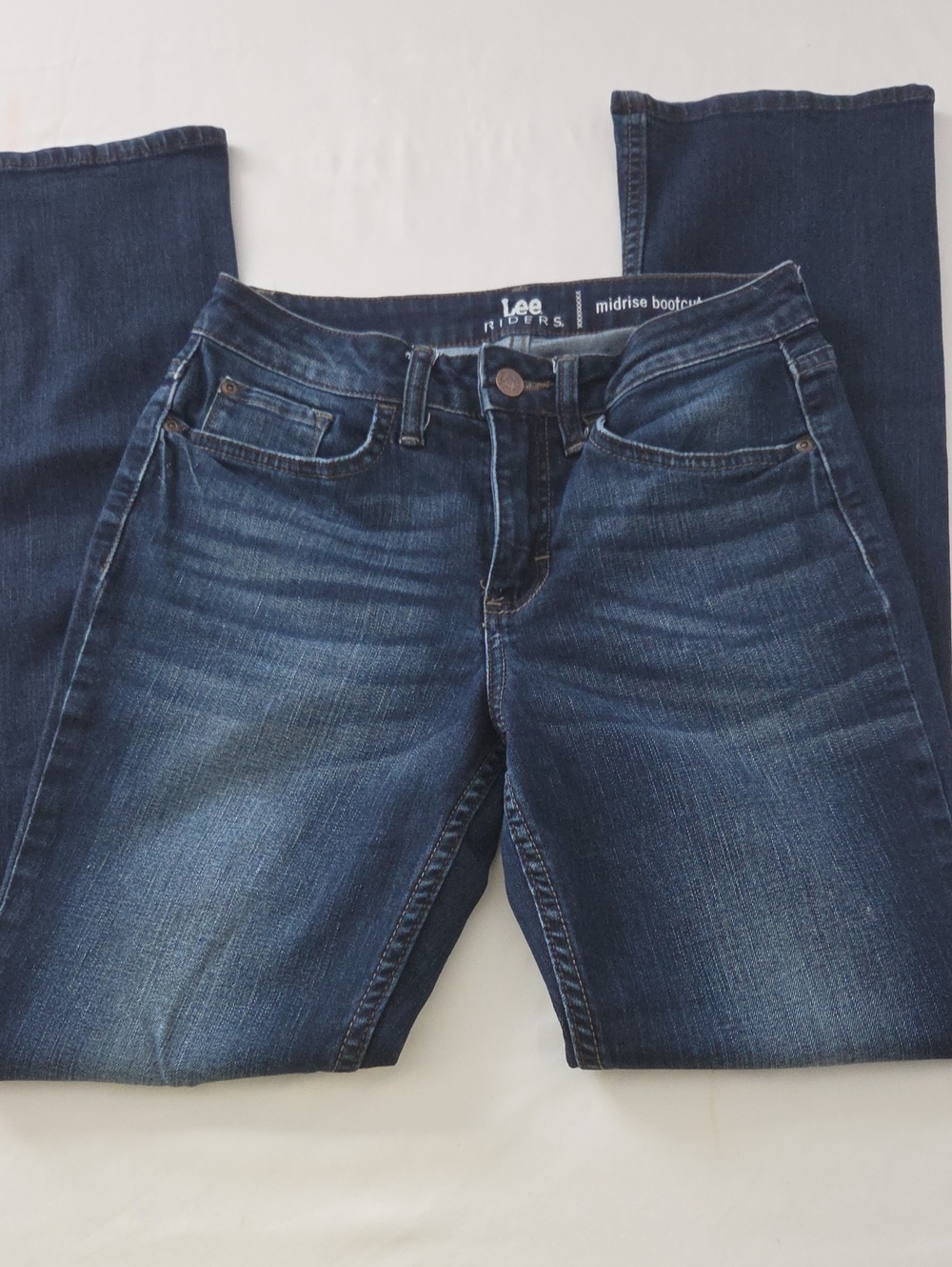 Lee Mid Rise Bootcut Jeans - Dark Blue Wash